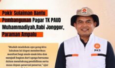 Sulaiman Salurkan Pokir untuk Pembangunan Pagar TK PAUD Muhammadiyah